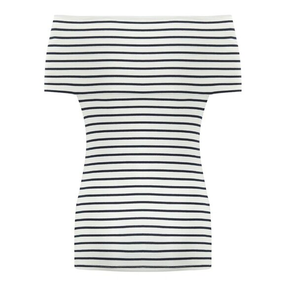 Goelia Off Shoulder Striped Slim Top - Picture 3 of 4